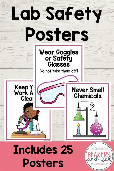 These Lab Safety Posters Include Lab Safety Rules For You To Choose