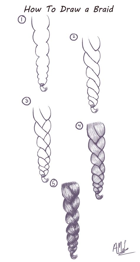 How To Draw a Braid: Here is a quick and easy Tutorial on how to draw a