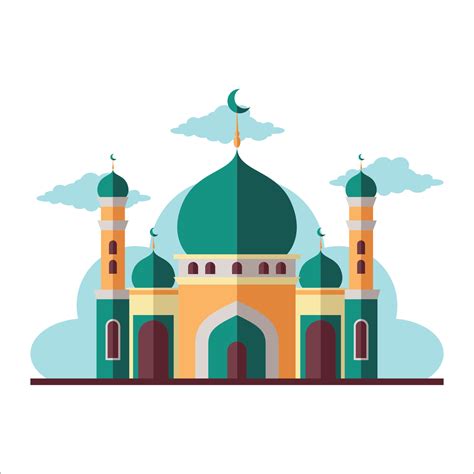 Islamic Mosque Cartoon Illustration Design 23670341 Vector Art At Vecteezy
