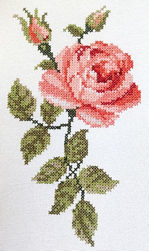 Code kopieren, um das bild einzubetten: Kreuzstich Rose, Stickvorlage Rose, sticken Blumen, Stickmotiv | Sticken kreuzstich, Kreuzstich ...