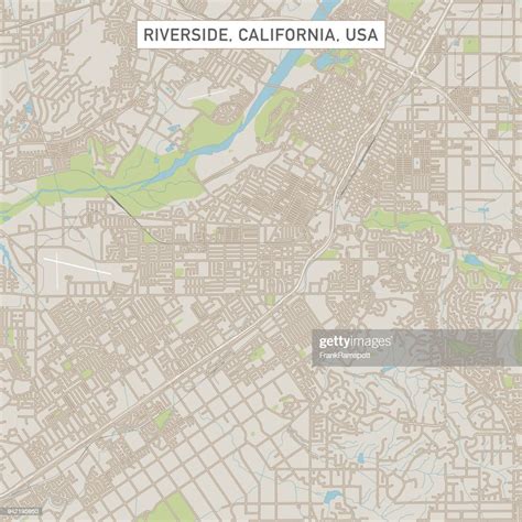 Riverside California Us City Street Map High Res Vector Graphic Getty