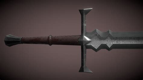 Jagged Damascus Steel Sword Download Free 3d Model By Jack Bronswijk