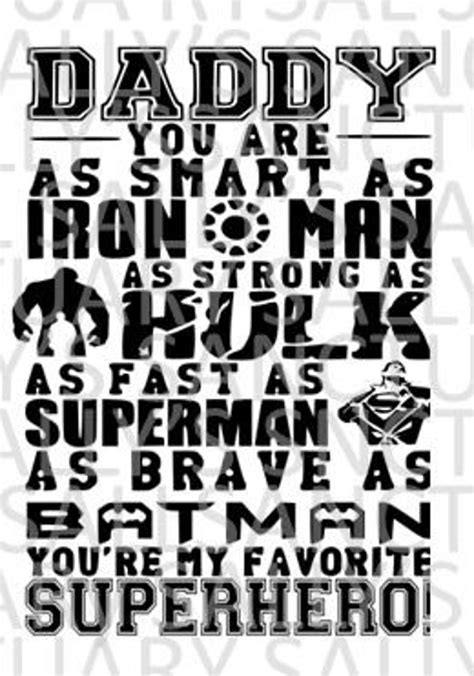 Marvel DC Superhero Dad Father's Day Bundle SVG for | Etsy