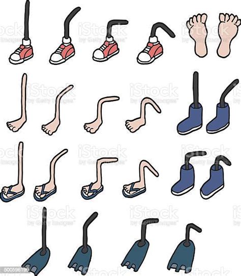 Vector Set Of Cartoon Feet Stock Illustration Download Image Now Istock