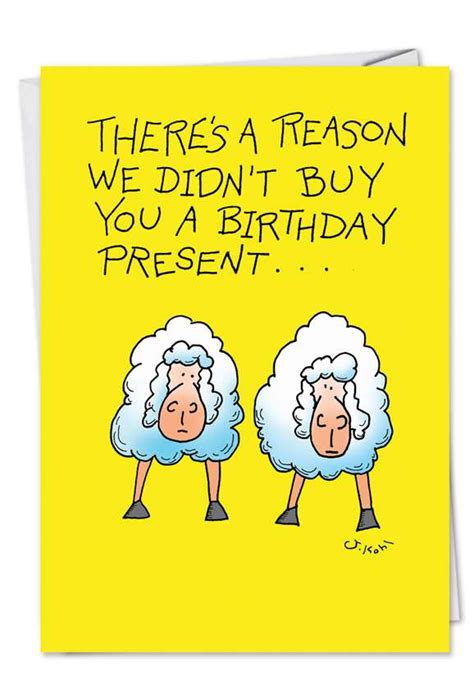 Too Sheep Hilarious Birthday Printed Card