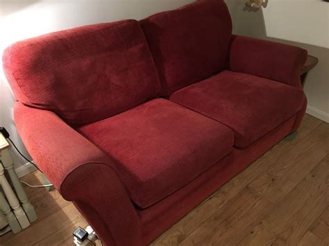 Two Red Mands Sofas Small And Medium In Winchester Hampshire Gumtree