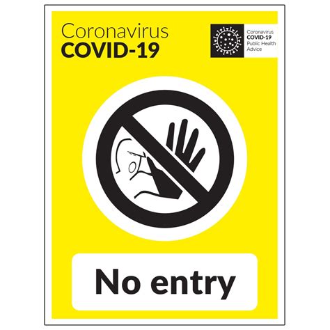 Coronavirus No Entry Sign Social Distancing Construction Signs