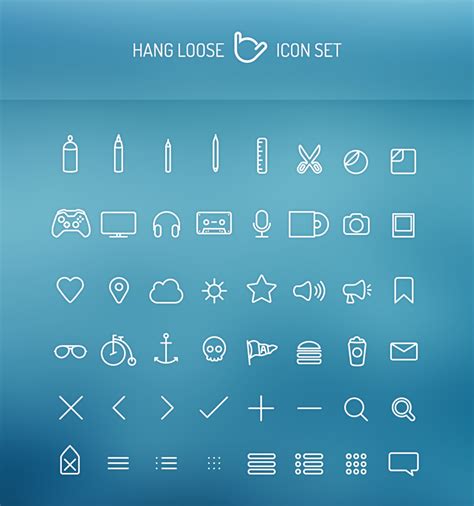 Thin Line Web Icons Psd Pack Download Psd