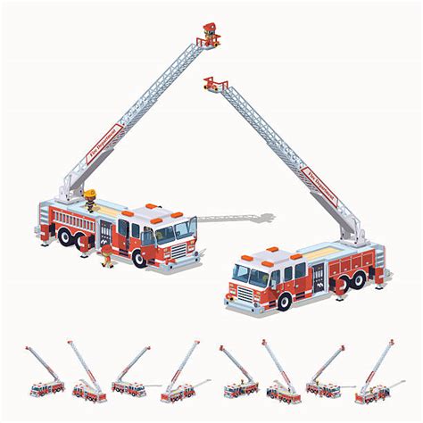 Fire Truck Ladder Clipart Illustrations