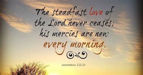 The Steadfast Love Of The Lord Never Ceases His Mercies