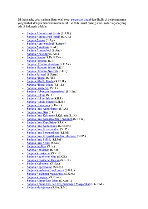 Contoh Penulisan Gelar Sarjana - IMAGESEE