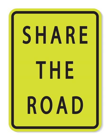 Share The Road Sign On White Background 2568353 Vector Art At Vecteezy