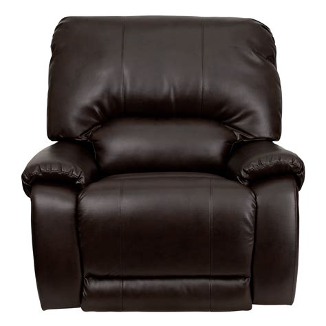 Overstuffed chair with thick but soft cushion, backrest, and armrest will provide extra comfort and coziness. Overstuffed Leather Chaise Recliner | Wayfair