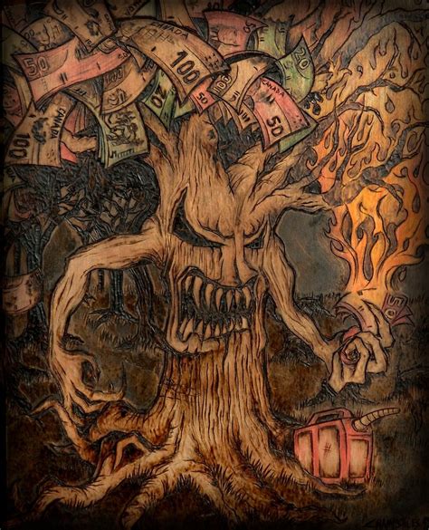 Money Is The Root Of All Evil Tree By Champstiles Redbubble