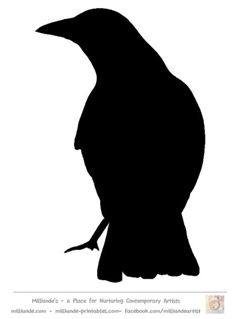 Bird Silhouette Stencil Templates Crowfree Printable Stencil Templates