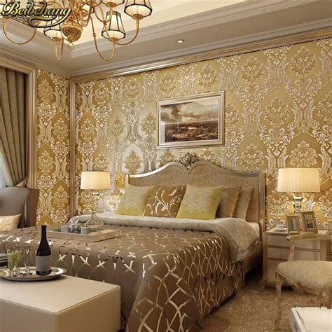 Beibehang Papel Parede 3d European Damask Wallpaper For Living Room