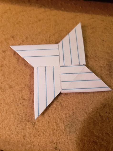 How To Make A Ninja Star Out Of Notebook Paper 15 Steps Instructables