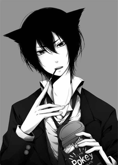 Black hair has always been common in anime because of how a japanese audience can relate to the characters. Hey, you sweet, adorable, little cat man you owo | Anime ...