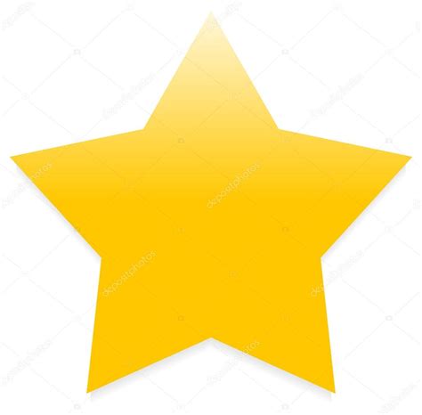 Yellow Stars Vector Illustration Single Star Icon Star Rating