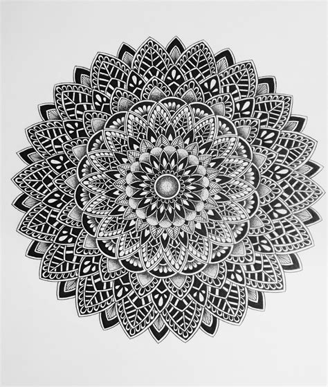 Black And White Mandala Mandala Art Therapy Mandala Art Lesson