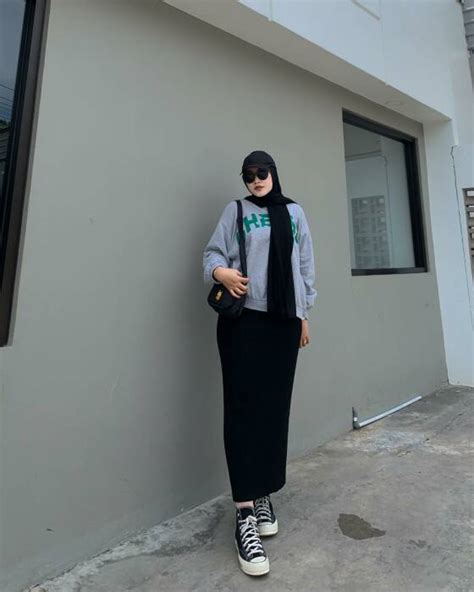 5 inspirasi ootd hijab rok panjang kekinian terbaru 2022 indozone id