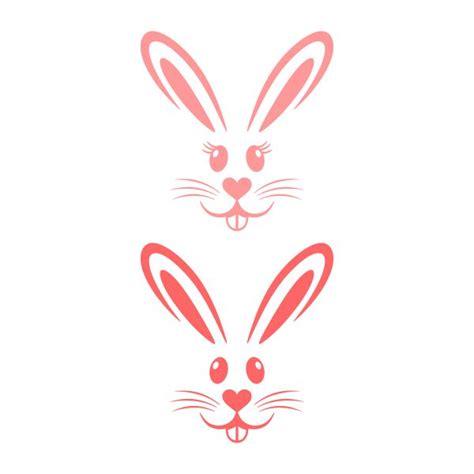 This listing is for two cute bunny face svg and png files. Bunny Face SVG Cuttable Design