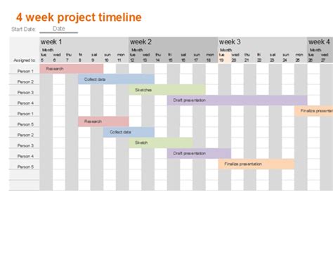 Designed in a simple blue highlighing the months, this template shares the. Project timeline