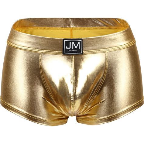 Mens Sexy Metallic Shiny Boxers For Parties And Gay Prides Rainbow Thongs
