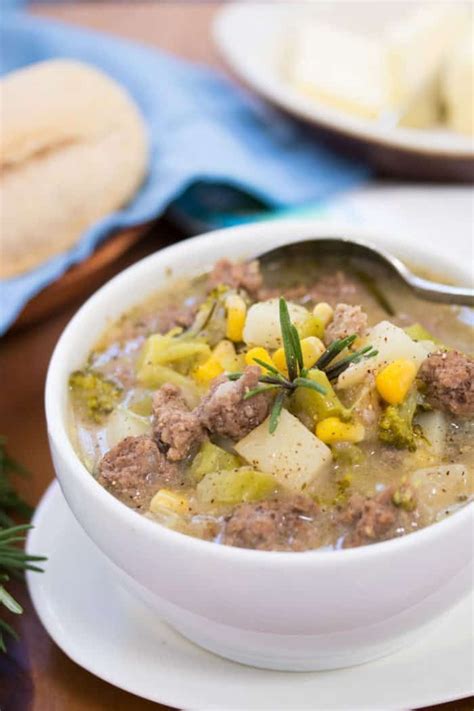 Burger = hamburger, meaning the patty or the whole sandwich depending on the context the humble hamburger was not always so humble; This hamburger soup is filled with mouth-watering ground ...