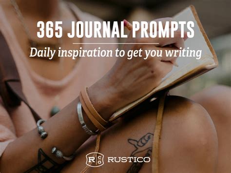 A Woman Sitting Down Holding A Book With The Words 365 Journal Prompts