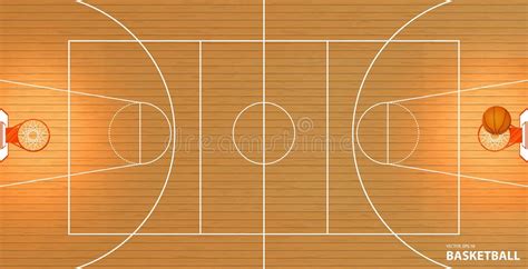 Basketball Court Floor Top View Stock Illustrations 549 Basketball