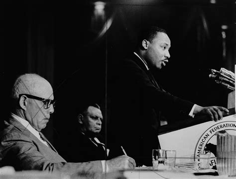 Filemartin Luther King Jr Giving A Speech While George Meany Also