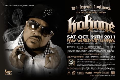 Owner of bud e boy entertainment. Kokane is a Rapper/Singer from Pamona, California ...