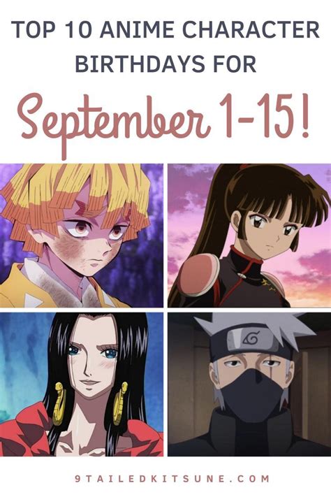 Top 10 Anime Character Birthdays For September 1 15 Anime Characters