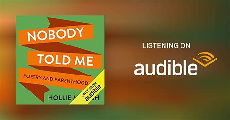 Nobody Told Me By Hollie Mcnish Audiobook