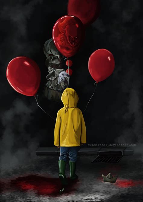 Want A Balloon By Tendercoal On Deviantart Clown Horror Horror