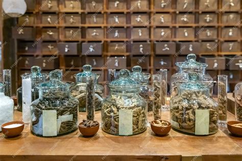 Premium Photo Traditional Chinese Pharmacy Shop Ancient Herbs