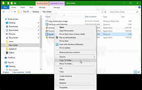 Copy To And Move To Context Menu Commands Add In Windows 10