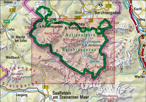 Berchtesgaden Nationalpark By21 Mapa Turystyczna 125 000 Mapy I
