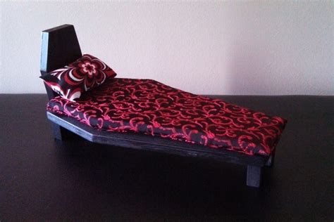 16 Scale Coffin Bed And Mattress Black Coffin Bed Gothic Etsy