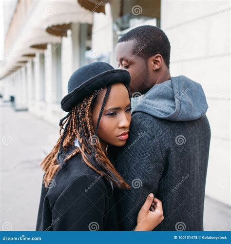 Strong Love Relationship African American Couple Stock Photo Image