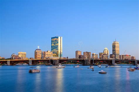 View Of Boston Massachusetts Skyline Stock Photo Image Of Ship