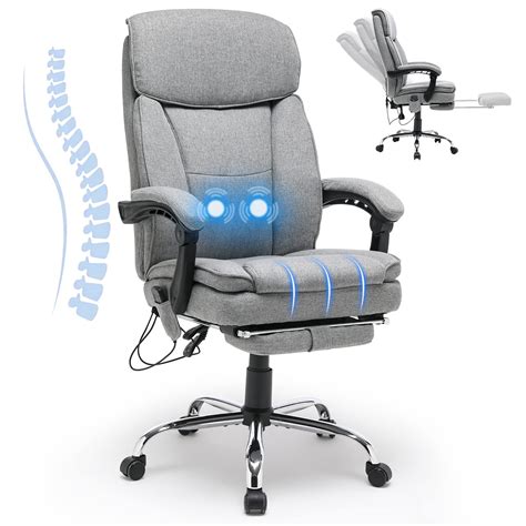 Buy Homrest Reclining Chair With Massage Ergonomic Office Breathable Fabric Executive Computer
