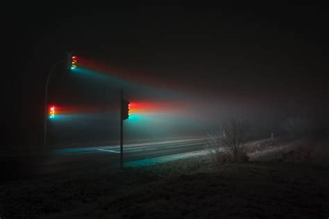 Mesmerizing Long Exposure Photos Of Traffic Lights In The Fog