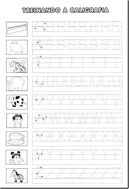 Treinando Caligrafia Atividade Alfabeto Educação Infantil Atividades