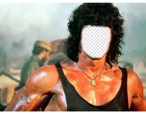 Photomontage That You Can Put The Face You Want In The Body Of Rambo