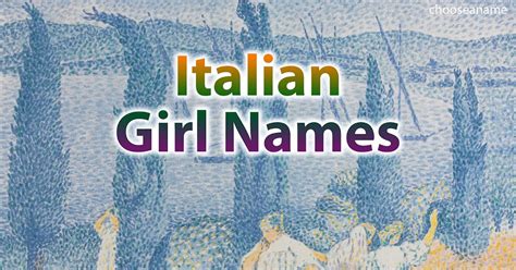 Italian Girl Names With Meanings Beautiful Italian Girl Names