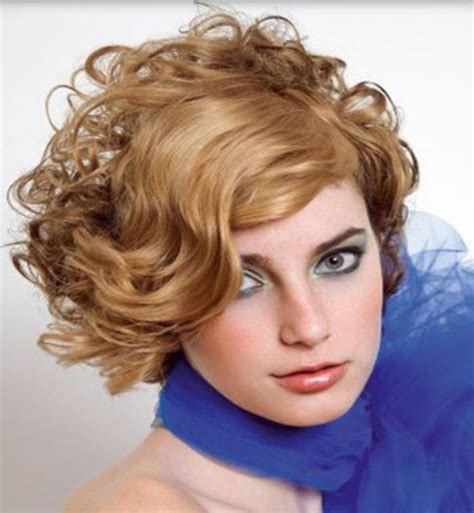 Curly Short Prom Hairstyle With Curly Bang