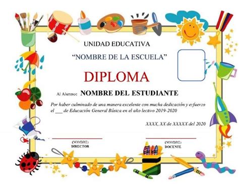 Diplomas De Fin De Curso Listos Para Editar En 2020 Diplomas Modelos