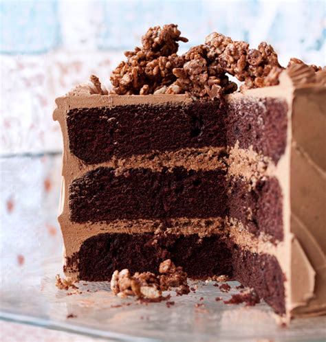 Devil S Food Cake With Hazelnut Crunch Recipe Bon App Tit